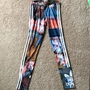 Adidas Three Stripes Lotus Print Legging